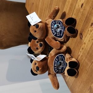 Adam's County Sheriff Explorer Post 45 9" Bear 2 NWT/1 New Tag Missing